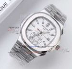 Perfect Replica PP Factory Patek Philippe Nautilus Swiss 7750 Watch - Stainless Steel White Dial